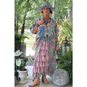 Jaded Gypsy Fields of Dreams Skirt - Faded Garden NEW One Size